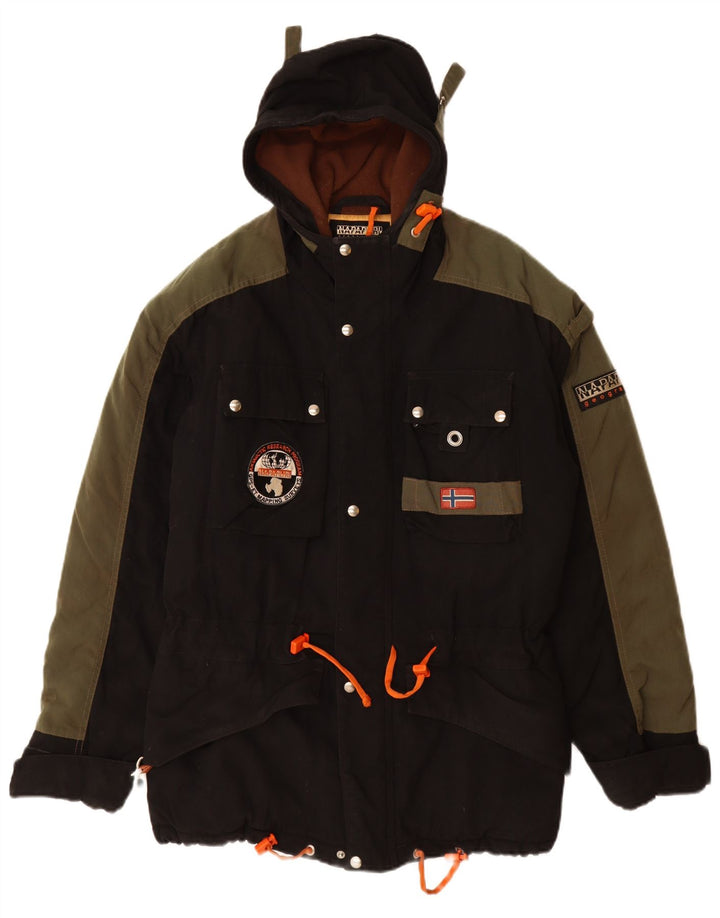 NAPAPIJRI Herren-Windjacke mit Kapuze, UK 38, mittelschwarz, Polyamid