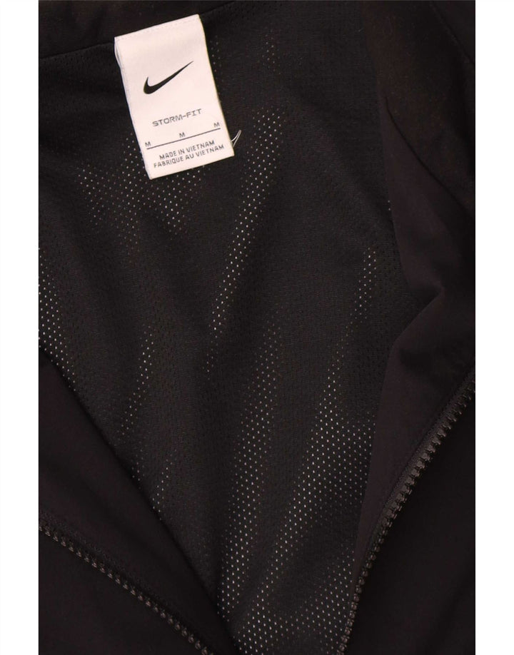 Nike Herren Storm-Fit-Trainingsanzugoberteil aus mittelschwarzem Polyester