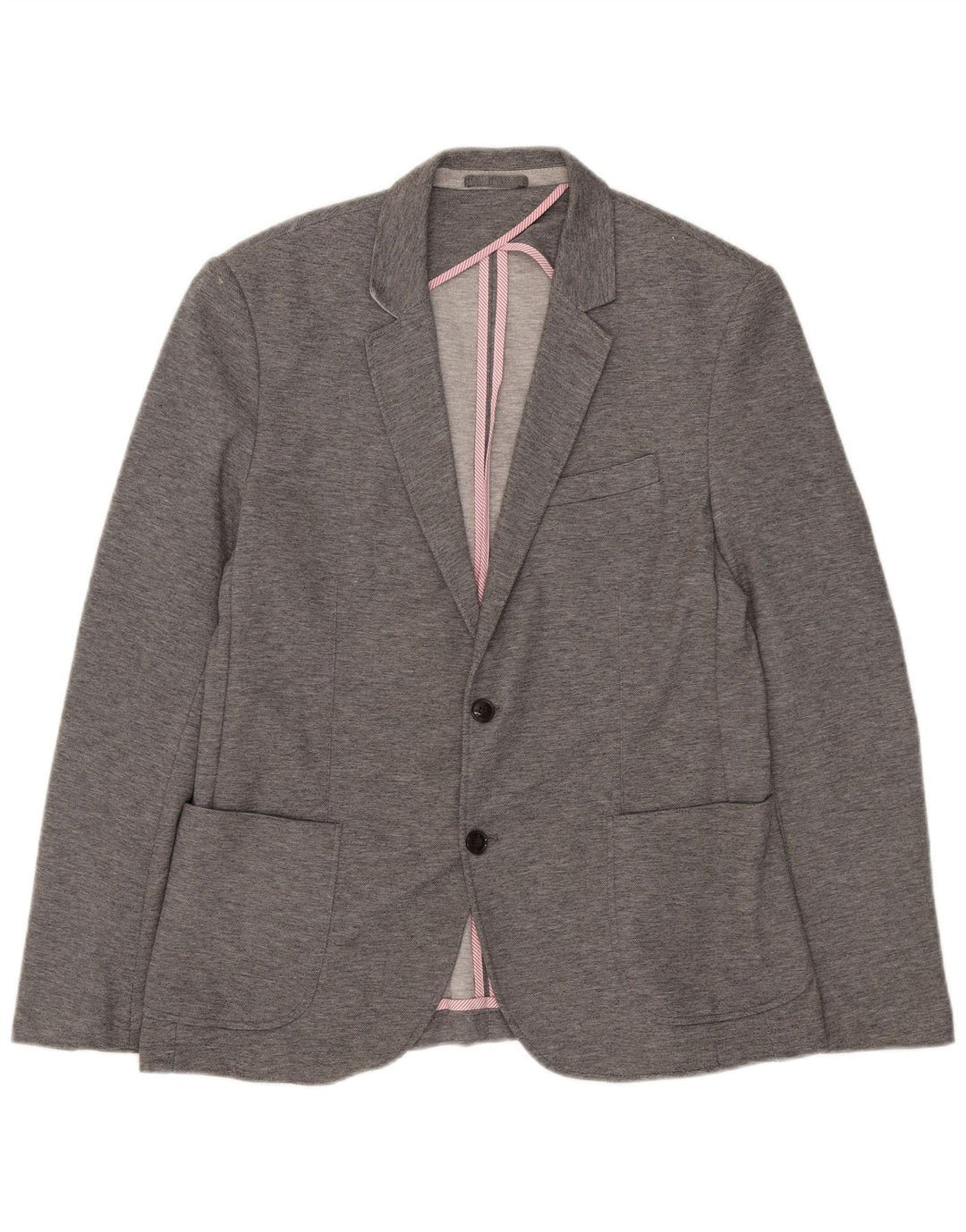 Zara Herren-Blazerjacke mit 2 Knöpfen, EU 54, XL, grau, Polyester