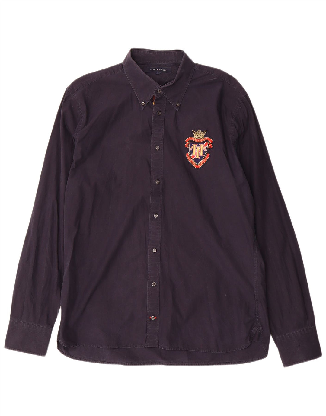 Tommy Hilfiger Herren-Grafikhemd, groß, marineblau, Baumwolle