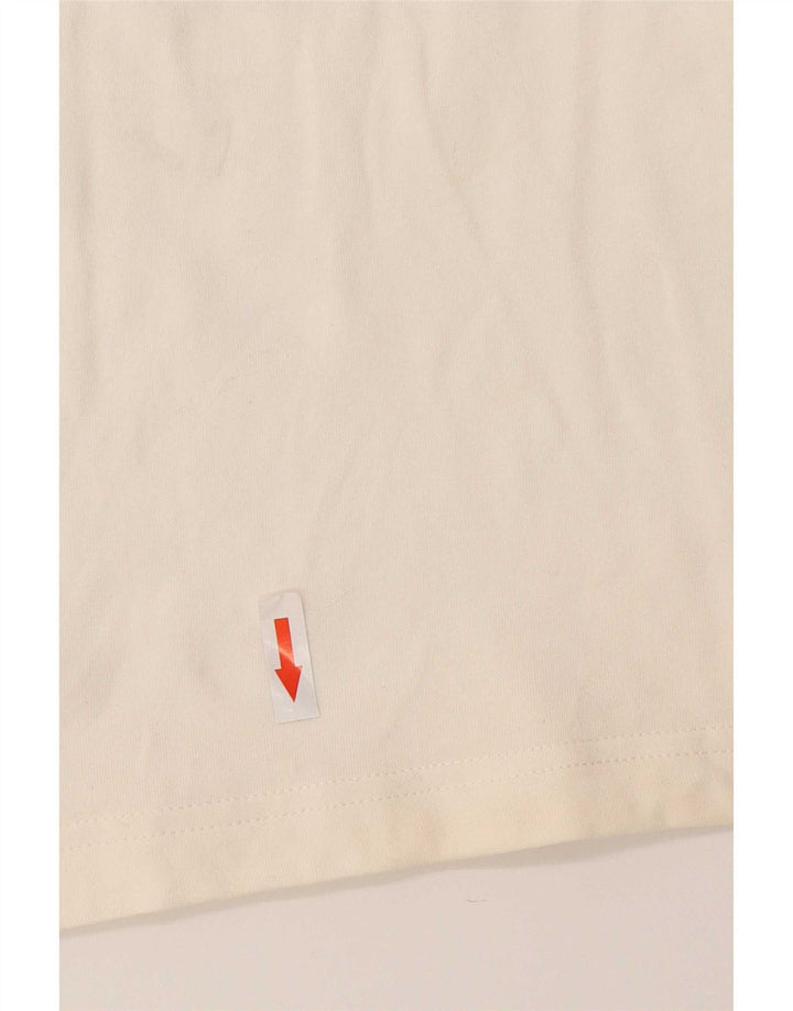 Adidas Kurzarm-T-Shirt für Herren, groß, aus weißer Baumwolle