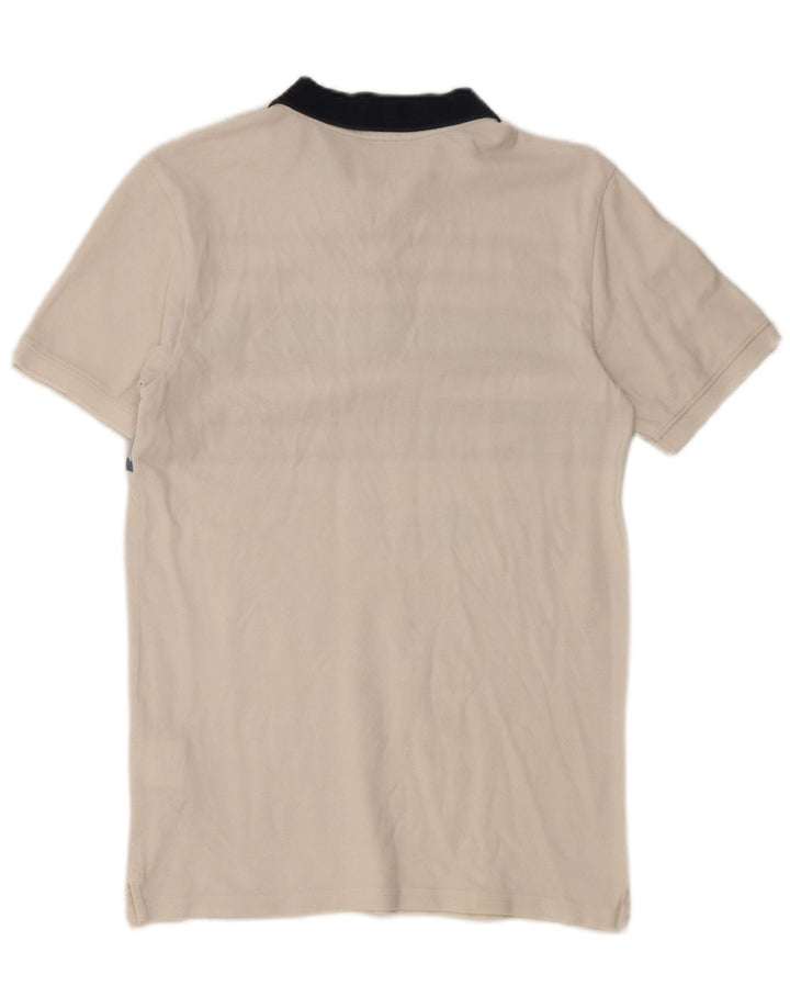 TIMBERLAND Herren Slim Fit Poloshirt Small Weiß gestreift