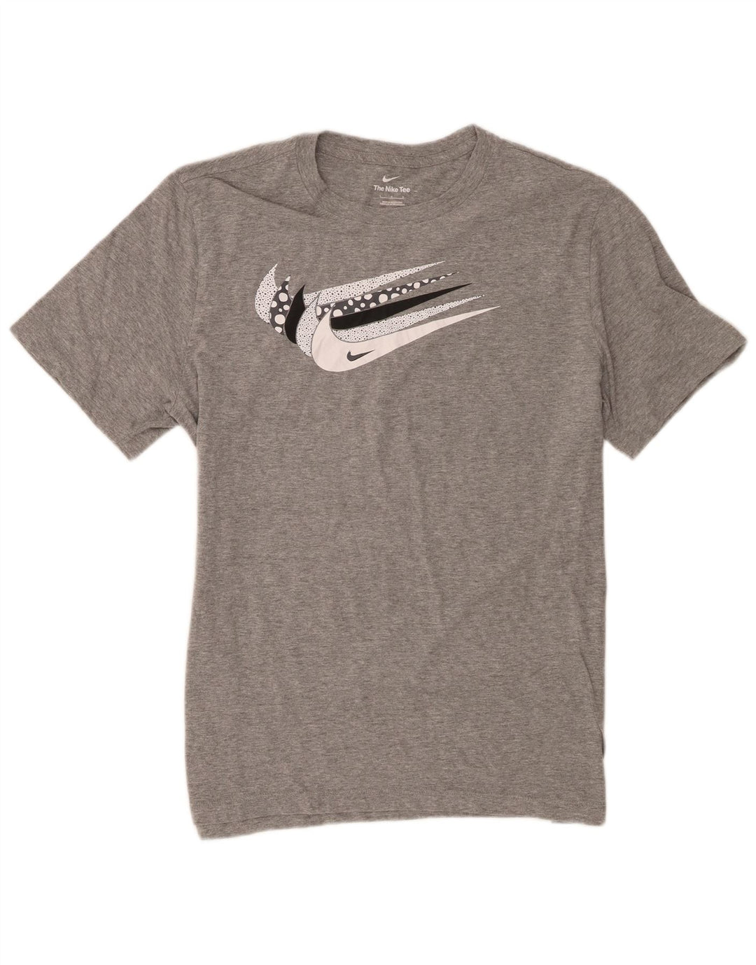 Nike Herren-T-Shirt mit Grafik, groß, grau gefleckte Baumwolle