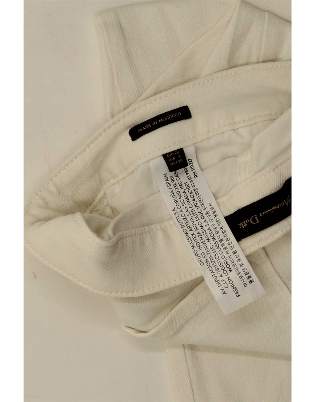 Massimo Dutti Damen Slim Jeans EU 40 MMedium W30 L26 Weiße Baumwolle