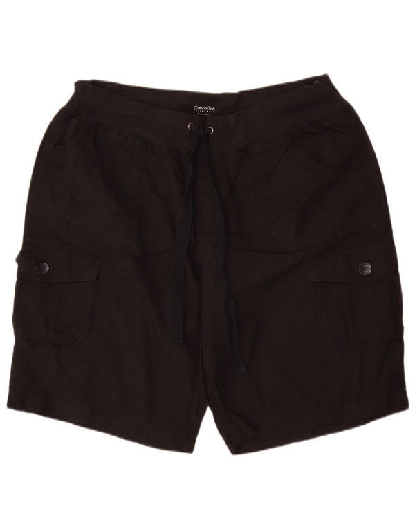 Calvin Klein Herren Cargo Shorts XL W36 Schwarz Baumwolle