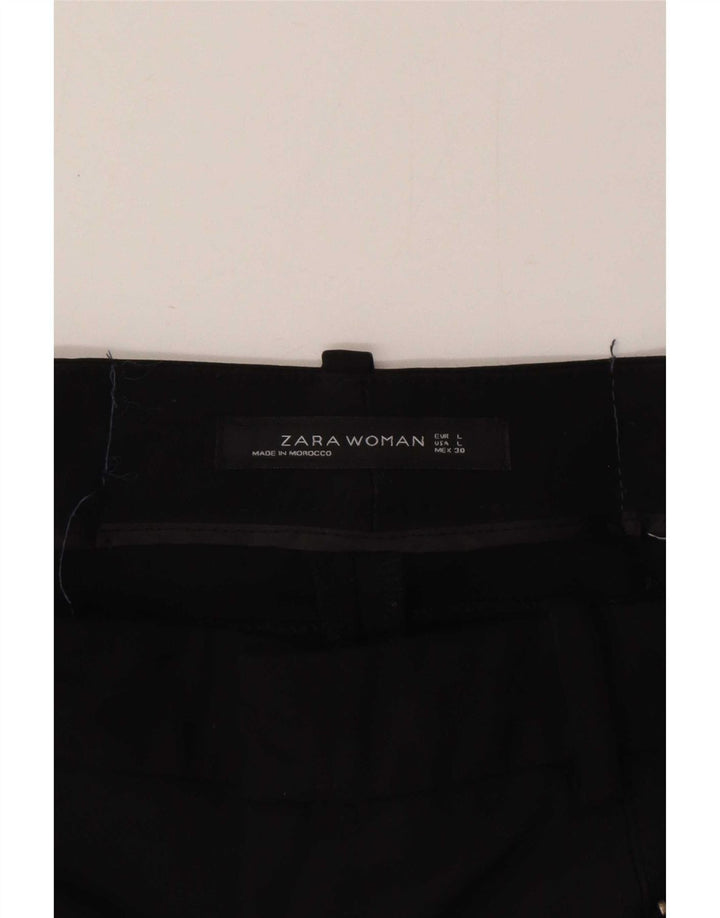 Schmale Freizeithose für Damen von Zara, Größe L, W30, L30, Schwarz
