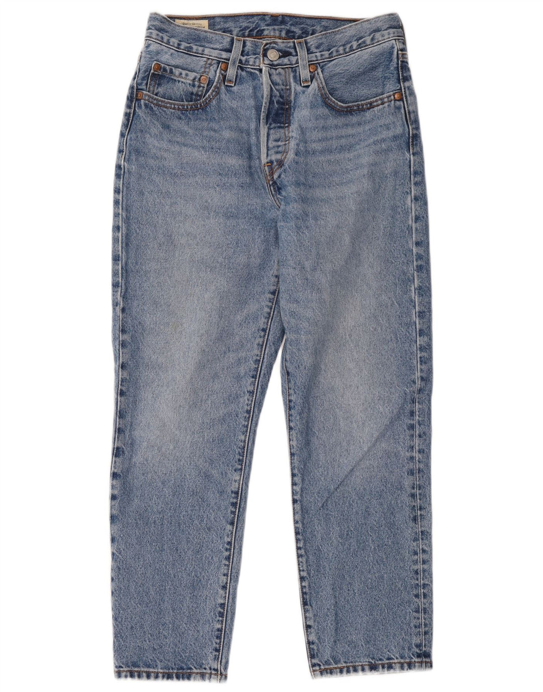 Levi's Damen 501 Straight Jeans W26 L26 Blaue Baumwolle