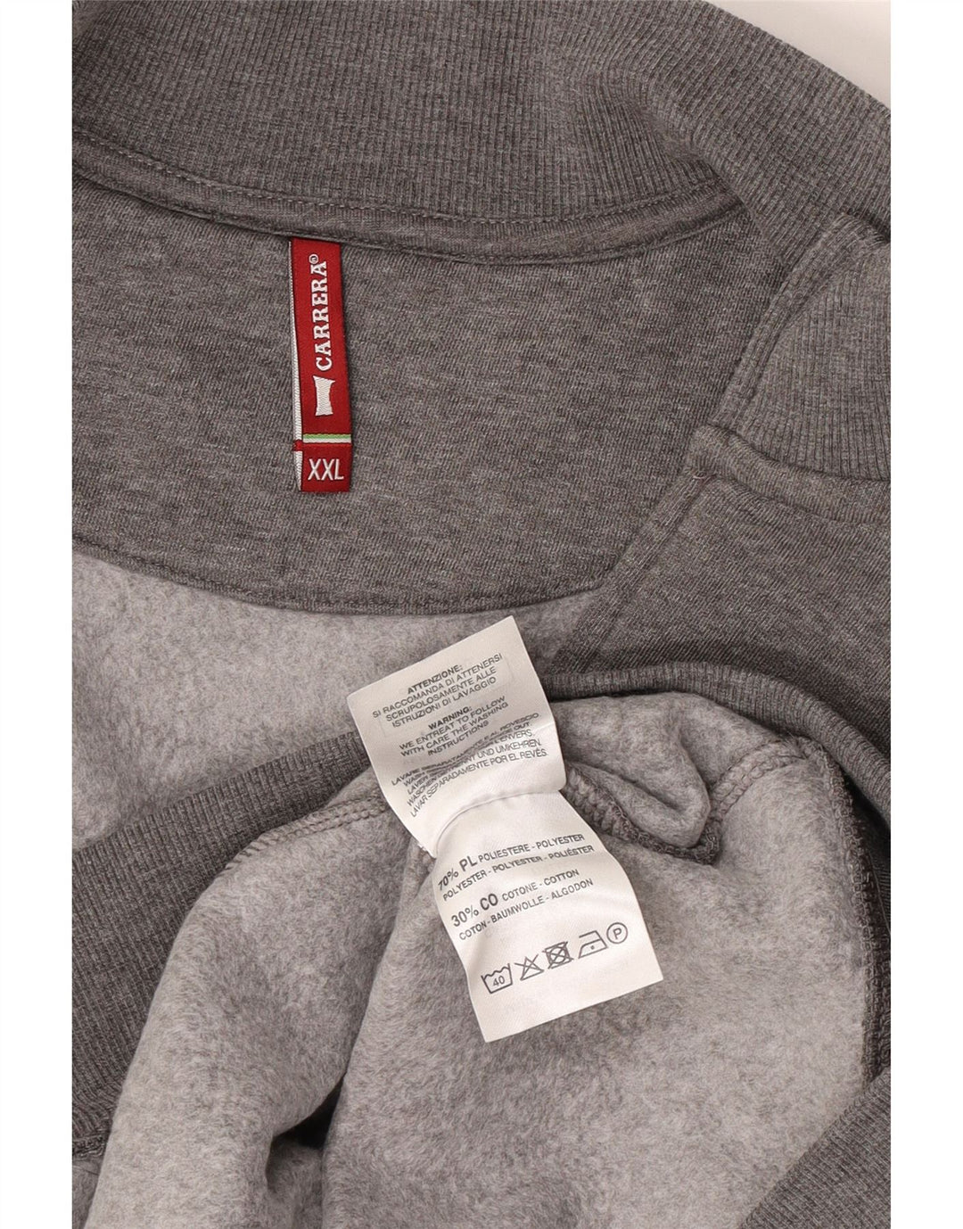 Carrera Herren-Trainingsanzug-Oberteil, Jacke, 2XL, Grau, Polyester