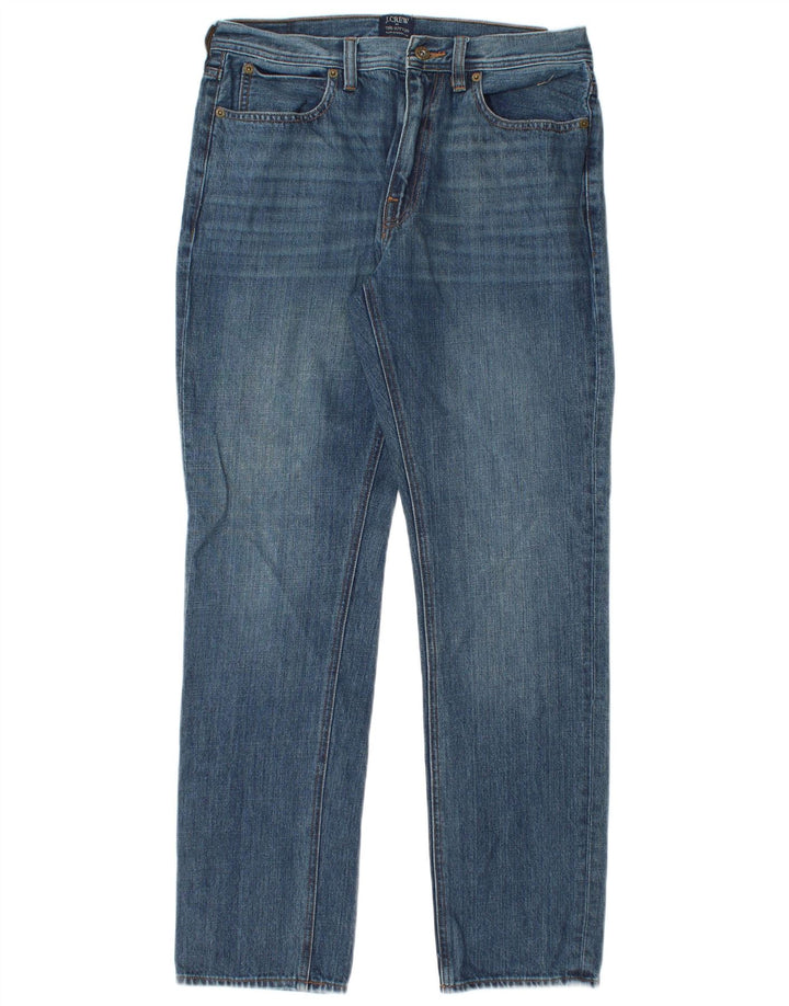 J. CREW Herren The Sutton Straight Jeans W30 L30 Blaue Baumwolle