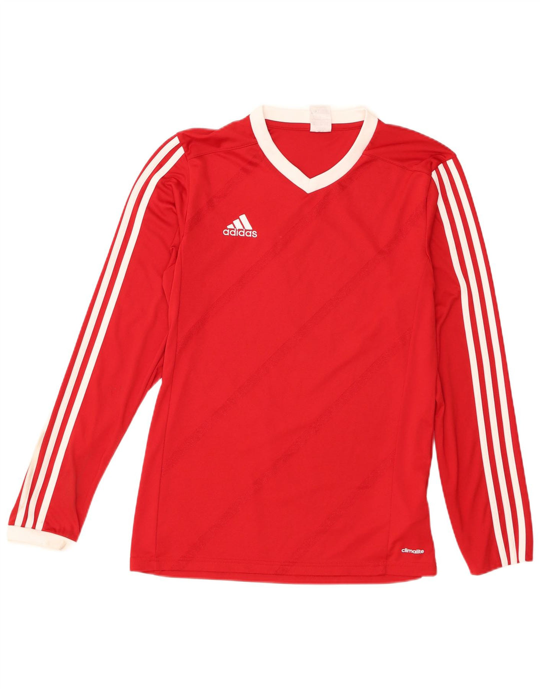 Adidas Herren Climalite Top Langarm Mittelrotes Polyester