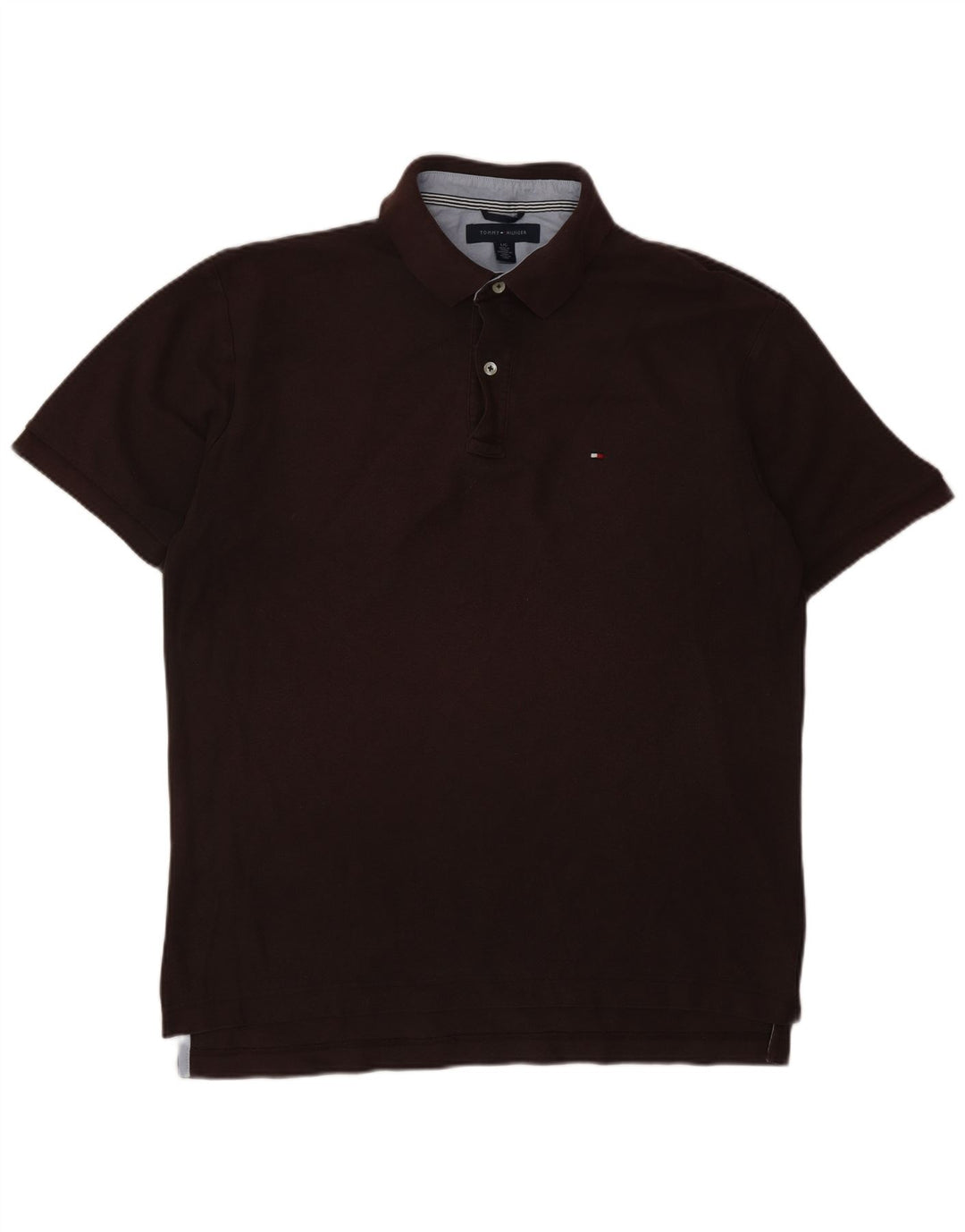 TOMMY HILFIGER Herren Poloshirt Große braune Baumwolle
