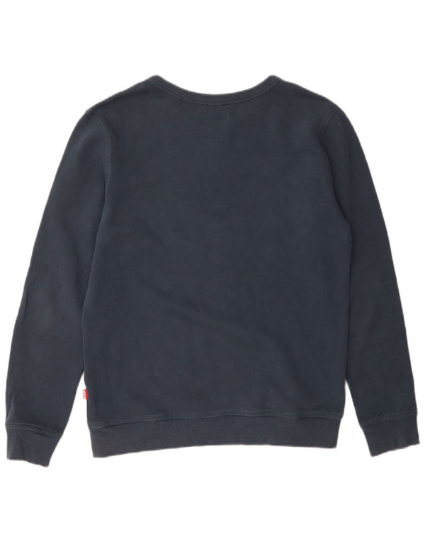 Levi's Jungen-Pullover mit grafischem Kapuzenpullover, 15–16 Jahre, marineblaue Baumwolle