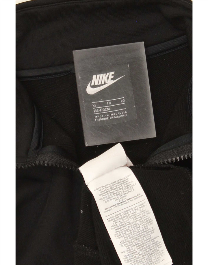 Nike Jungen-Trainingsanzug-Top-Jacke, 13–14 Jahre, XL, schwarzes Polyester