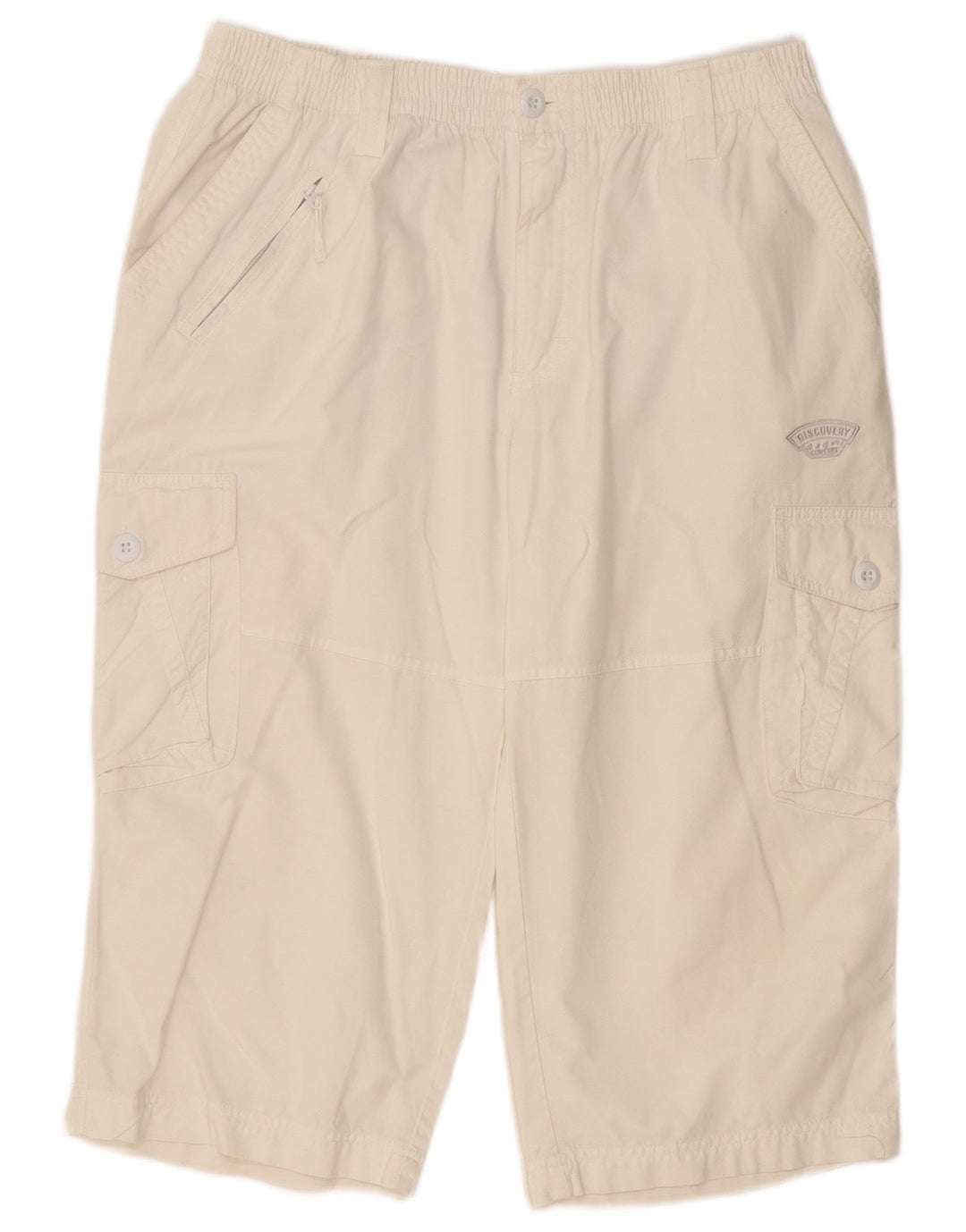 VINTAGE Mens Cargo Bermuda Shorts 2XL W40  Off White