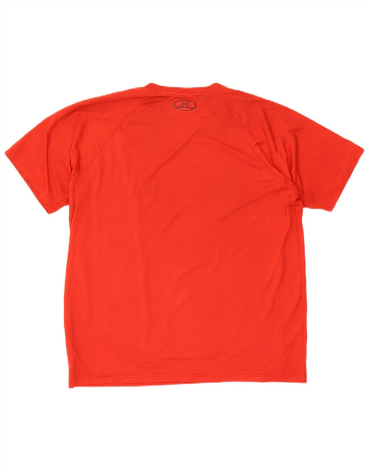 Under Armour Herren Heat Gear Grafik-T-Shirt-Oberteil, großes rotes Polyester