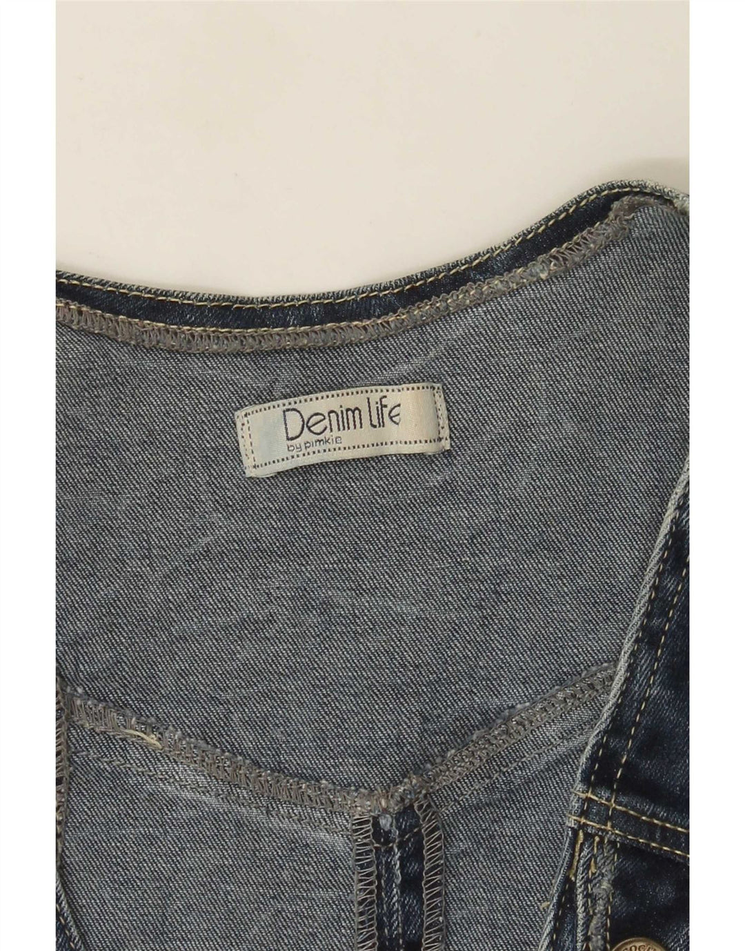 Pimkie Damen Jeansweste UK 8 Small Blau