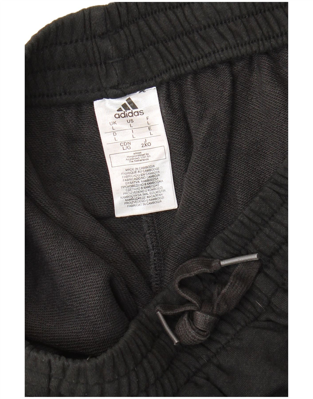 Adidas Herren Sport Shorts Große schwarze Baumwolle