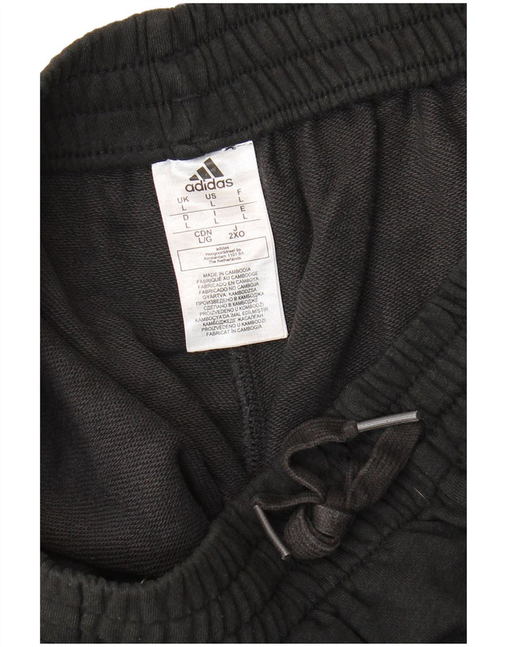 Adidas Herren Sport Shorts Große schwarze Baumwolle