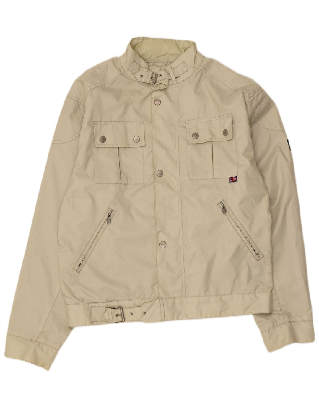 Belstaff Herren Utility Jacke UK 42 XL Beige Nylon
