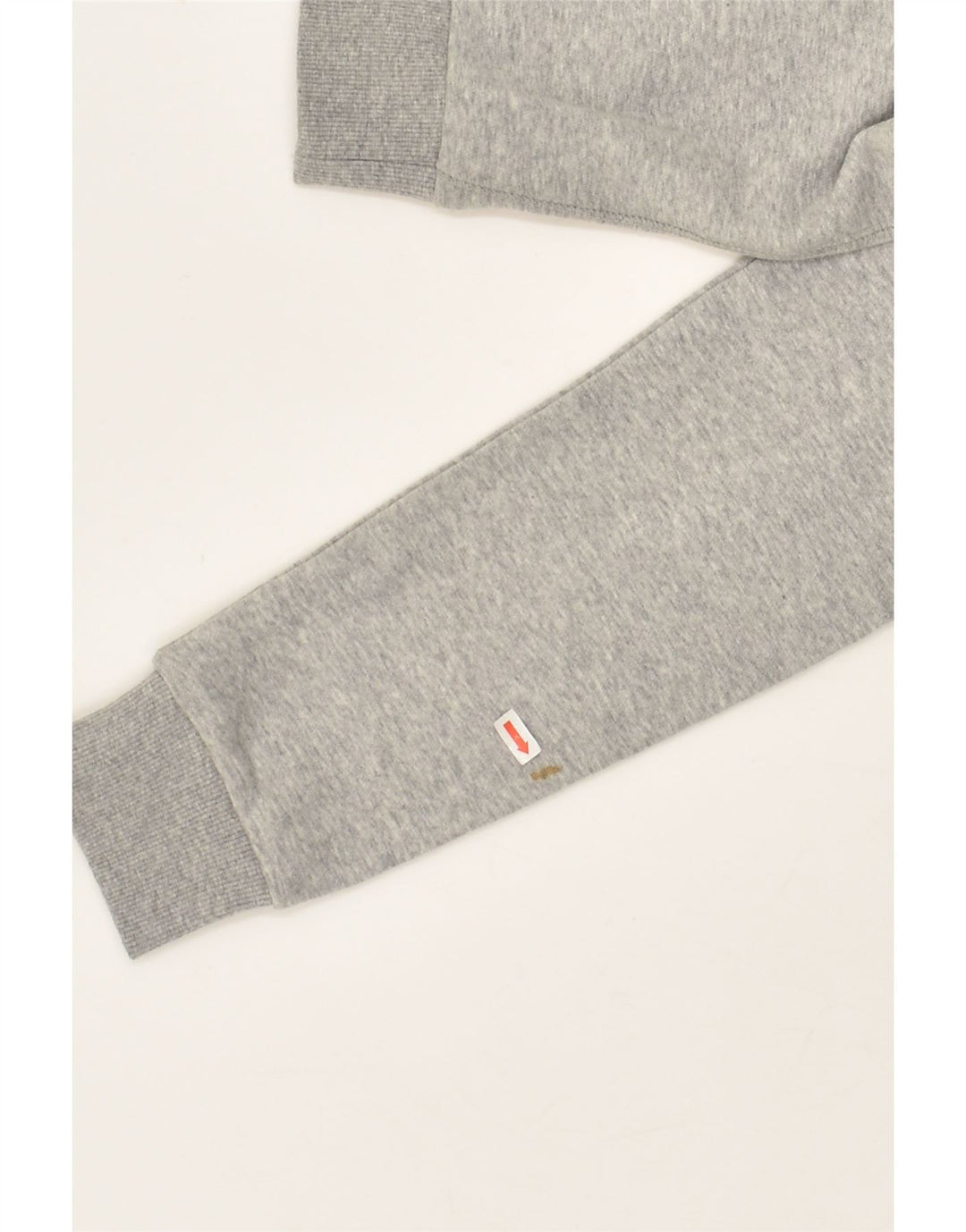 HUMMEL Womens Graphic Hoodie Jumper UK 14 Medium Grey Cotton | Vintage Hummel | Thrift | Second-Hand Hummel | Used Clothing | Messina Hembry 