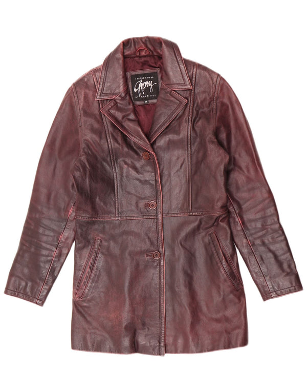 Gipsy by Mauritius Damen Ledermantel UK 12 Medium Burgund