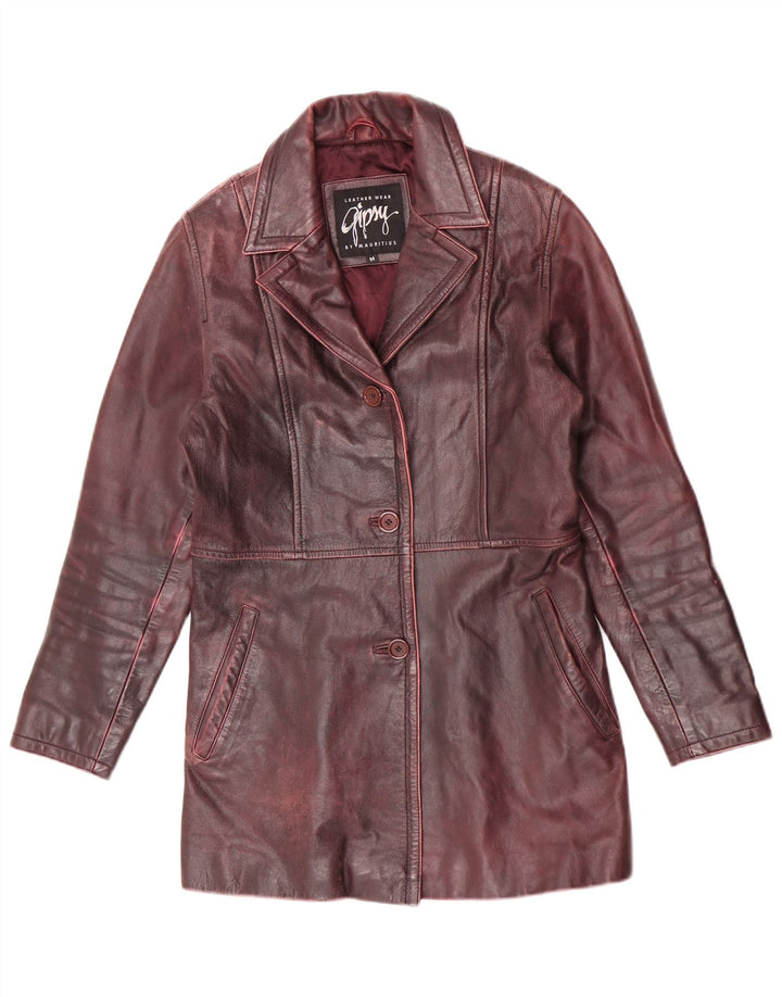 Gipsy by Mauritius Damen Ledermantel UK 12 Medium Burgund