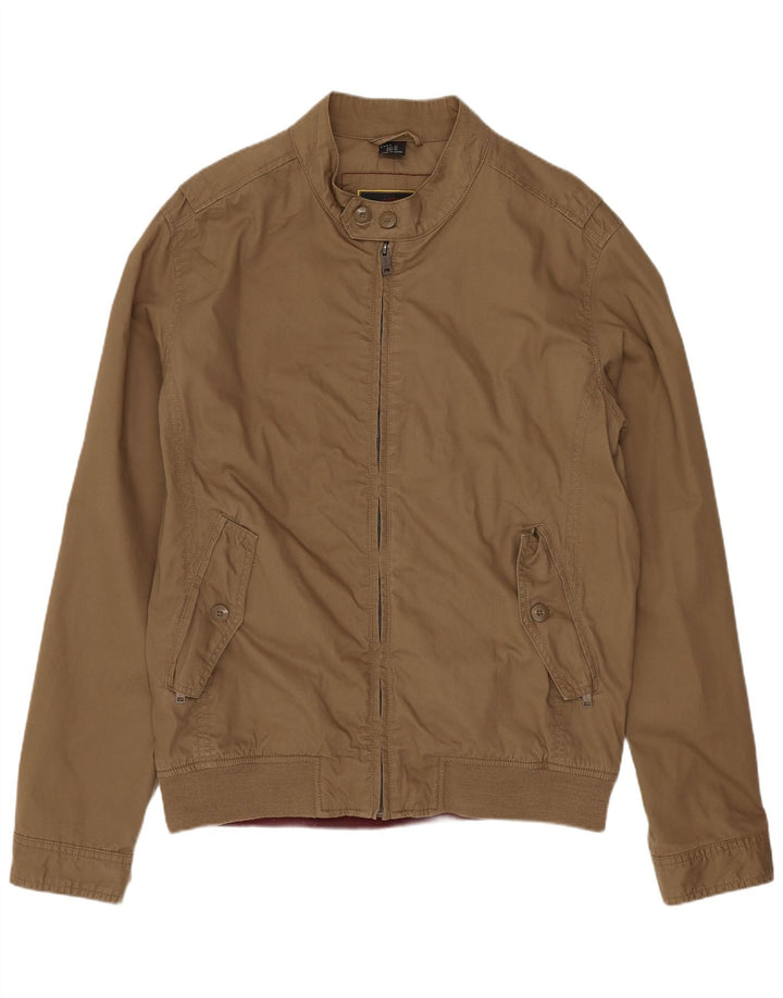Zara Herren Bomberjacke UK 42 XL Beige Baumwolle