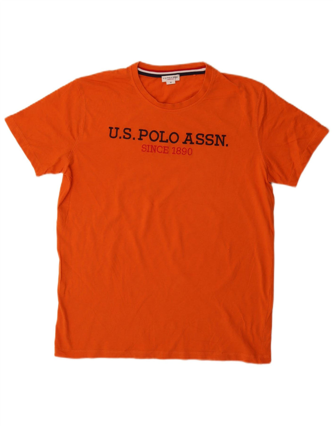 U.S. Polo Assn. Grafisches T-Shirt-Oberteil für Herren in Mittelorange