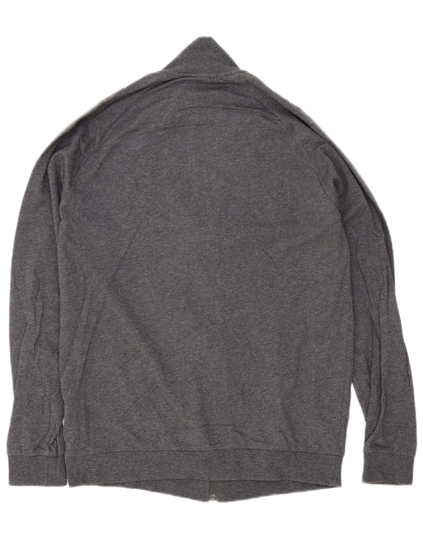 Hugo Boss Herren-Trainingsanzug-Top-Jacke aus mittelgrauer Baumwolle