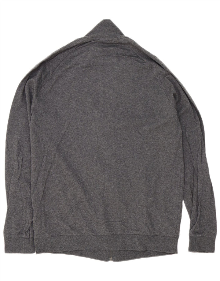 Hugo Boss Herren-Trainingsanzug-Top-Jacke aus mittelgrauer Baumwolle
