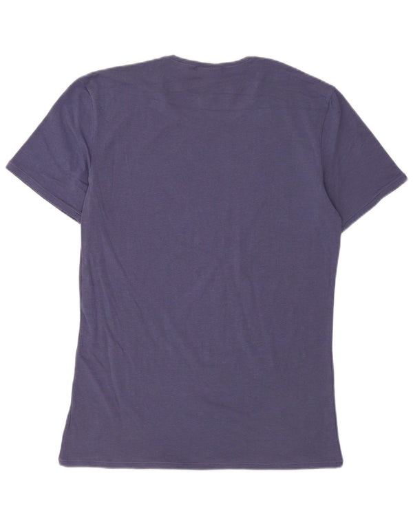 Fila Damen T-Shirt Top UK 14 Large Marineblau