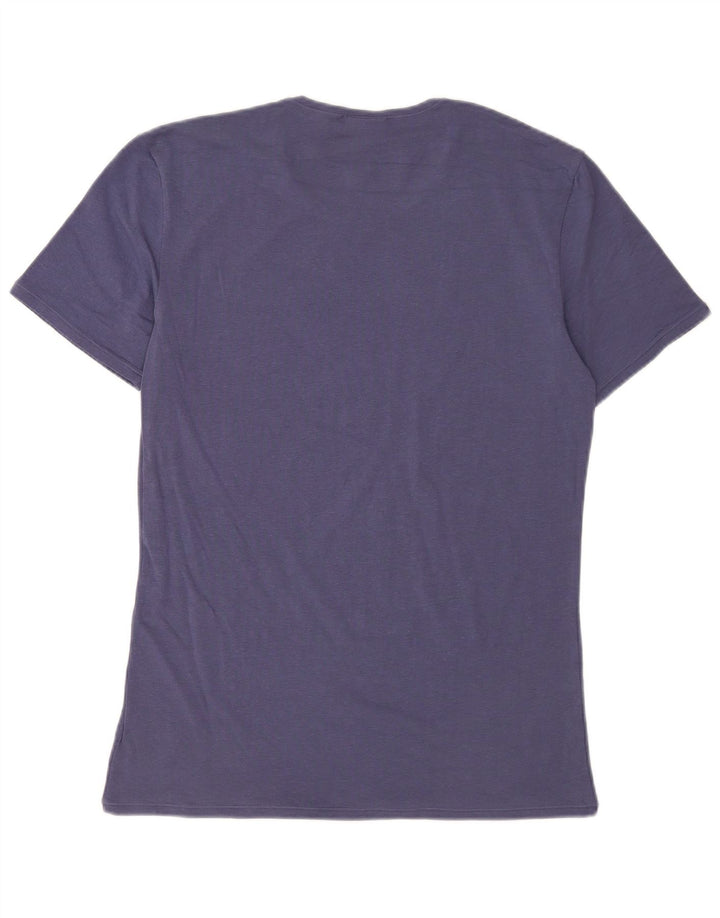Fila Damen T-Shirt Top UK 14 Large Marineblau
