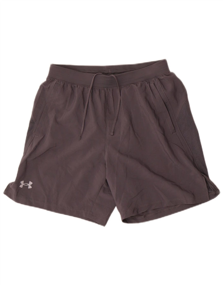 Under Armour Herren-Sportshorts aus mittelgrauem Polyester