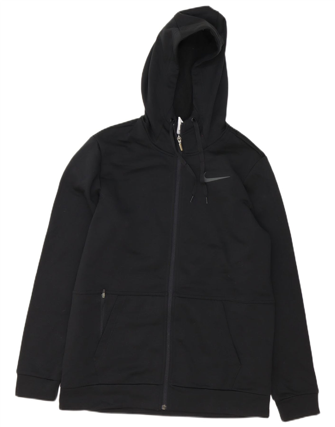 Nike Herren Therma-Fit Zip Hoodie Pullover Mittelschwarzes Polyester