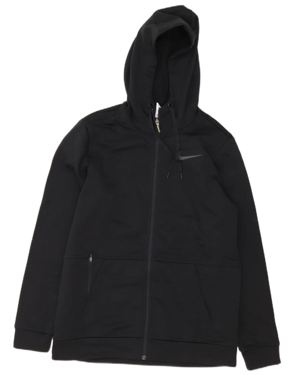 Nike Herren Therma-Fit Zip Hoodie Pullover Mittelschwarzes Polyester