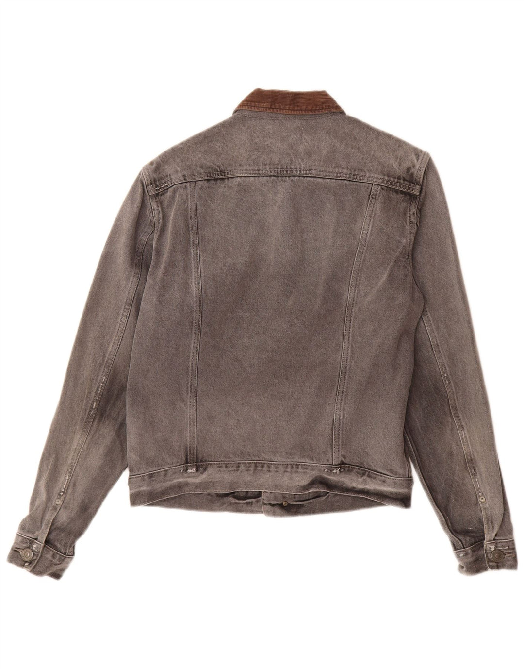 All Saints Herren Jeansjacke UK 36 Small Graue Baumwolle