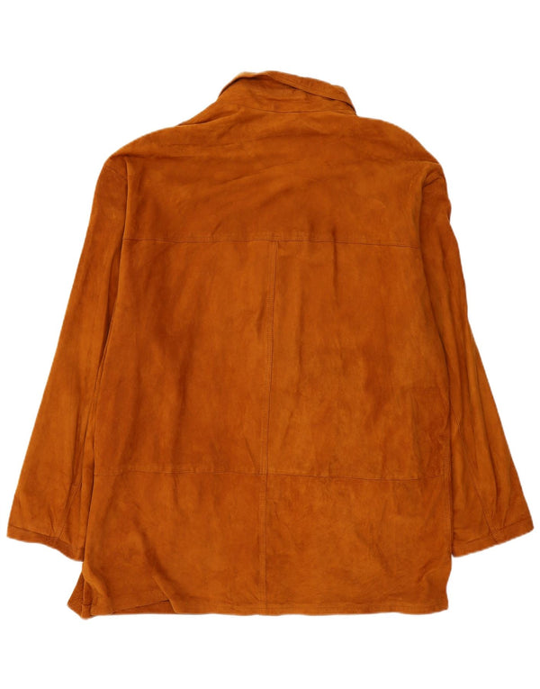 Vintage Herren Wildlederjacke EU 56 3XL Braunes Leder