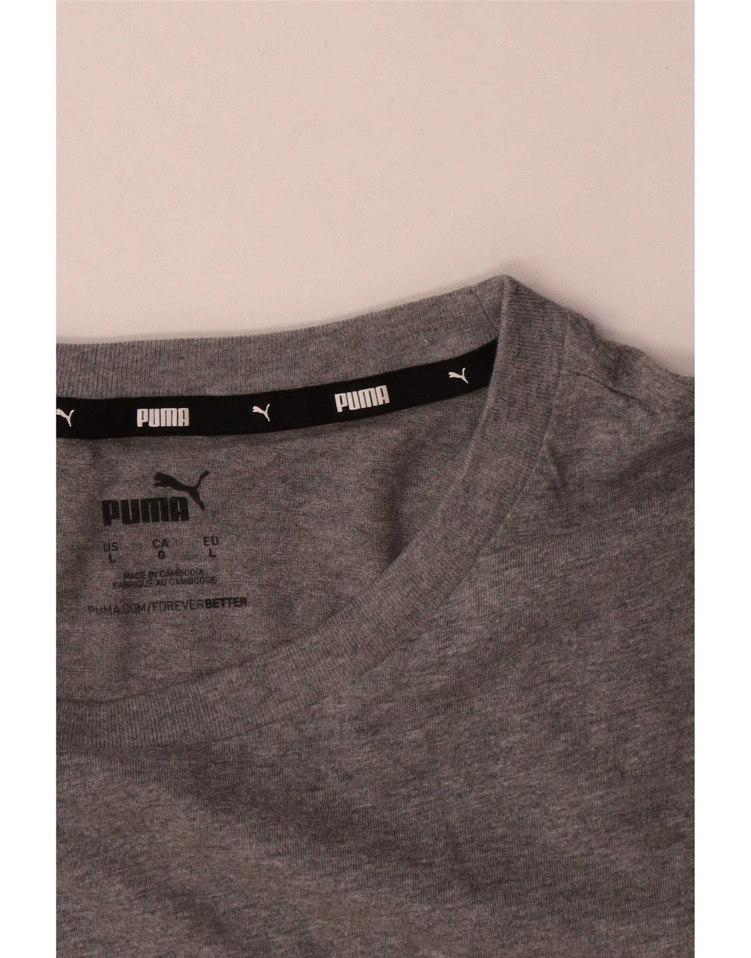 Puma Herren-T-Shirt mit Grafik, groß, aus grauer Baumwolle