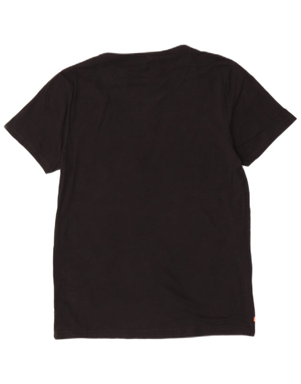 Superdry Herren Slim Fit T-Shirt Top Large Schwarz Baumwolle