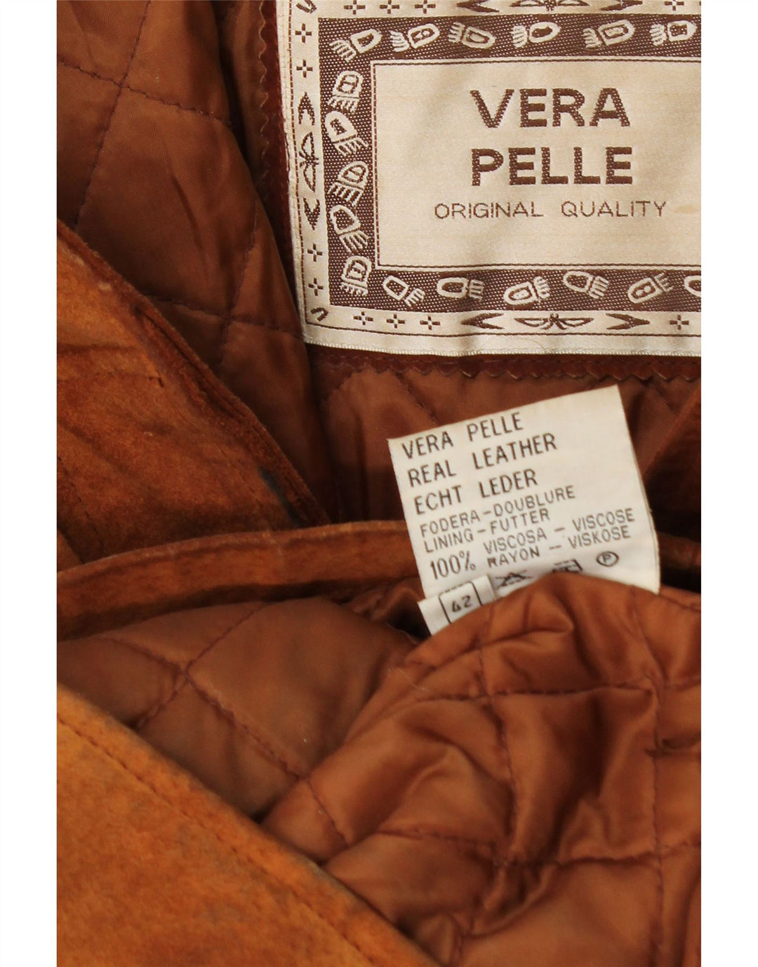 Vintage Damen-Windbreaker-Mantel aus Wildleder mit Kapuze, IT 42, mittelbraunes Leder