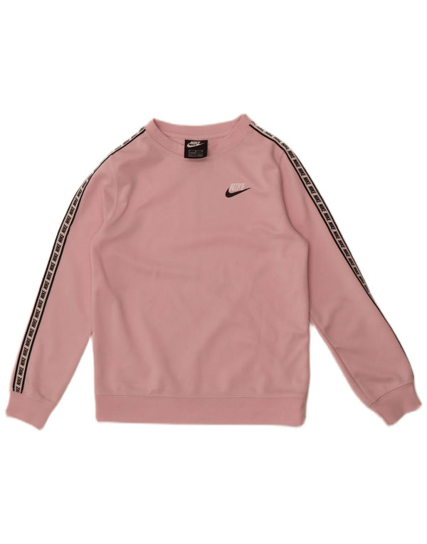 Nike Mädchen-Sweatshirt mit Grafik, 10–11 Jahre, mittelrosa, Polyester