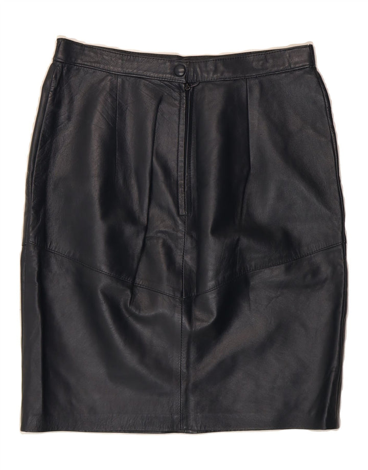VINTAGE Womens Leather Skirt W27 Small Navy Blue Vintage Vintage and Second-Hand Vintage from Messina Hembry 