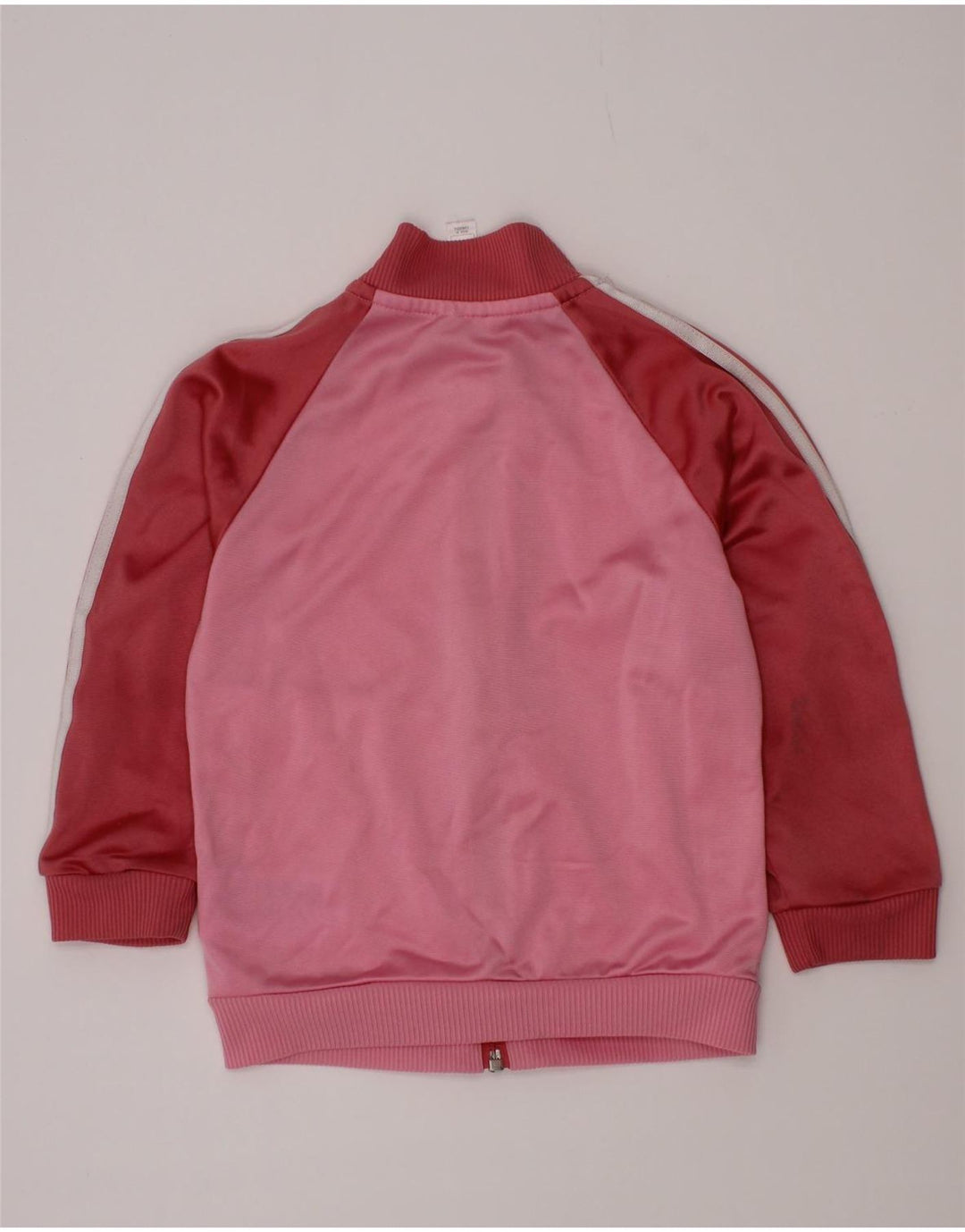 Adidas Mädchen-Trainingsanzug-Top-Jacke, 2–3 Jahre, rosafarbenes Colourblock-Polyester