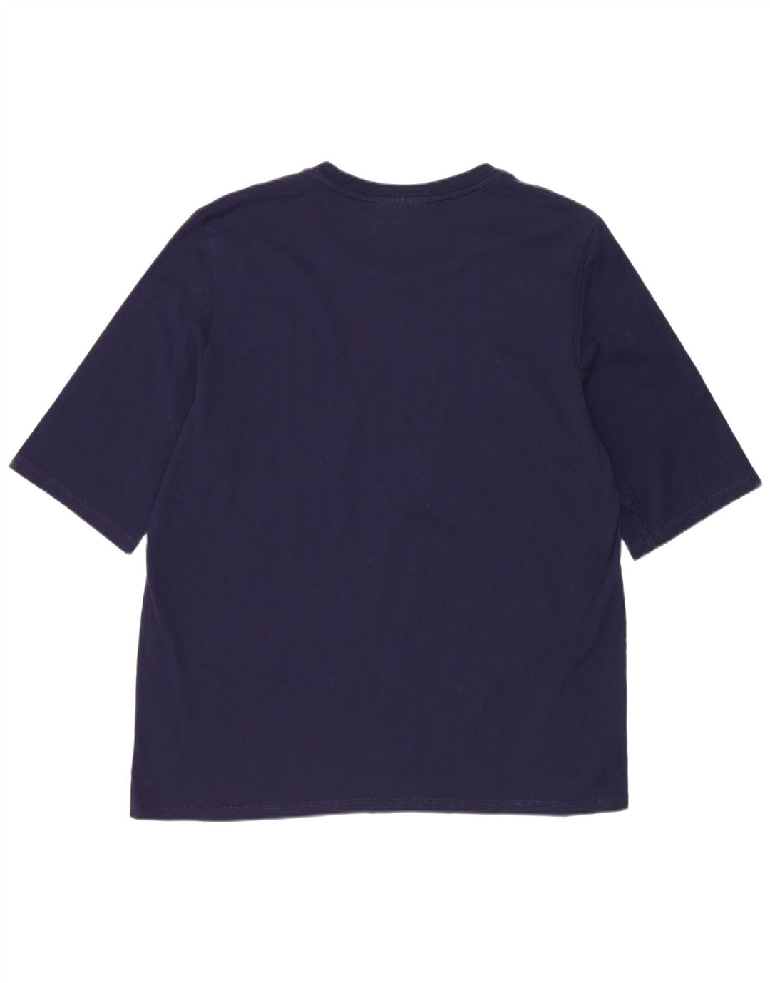 Lacoste Damen T-Shirt Top Größe 44 Große marineblaue Baumwolle