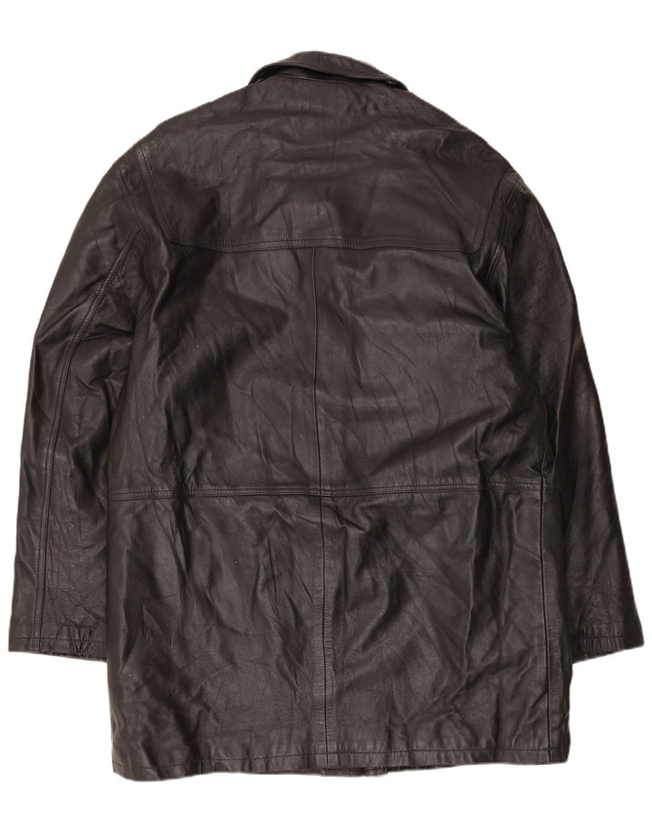 Conbipel Herren Ledermantel IT 52 Großes schwarzes Leder