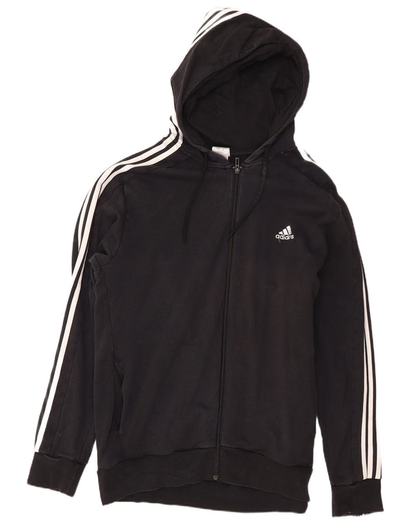 Adidas Herren Zip Hoodie Pullover XL Schwarz Baumwolle