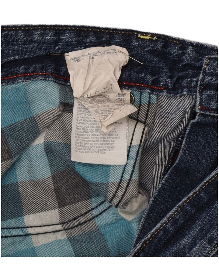 Replay Herren Straight Jeans W38 L28 Blaue Baumwolle