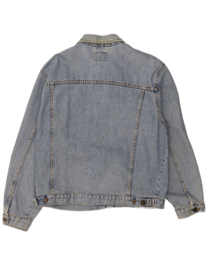 Lee Herren Jeansjacke UK 42 XL Blaue Baumwolle