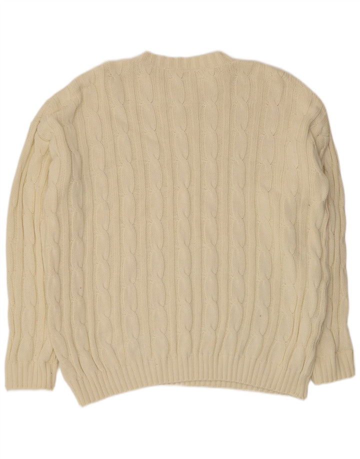 Vintage Herren Rundhalspullover Pullover 2XL Beige