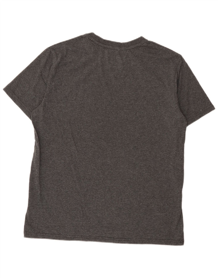 Fila Herren Grafik-T-Shirt-Oberteil, großes graues Polyester